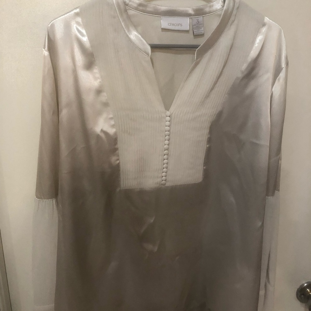 Cream Blouse -Plus Size 3- By Chico’s